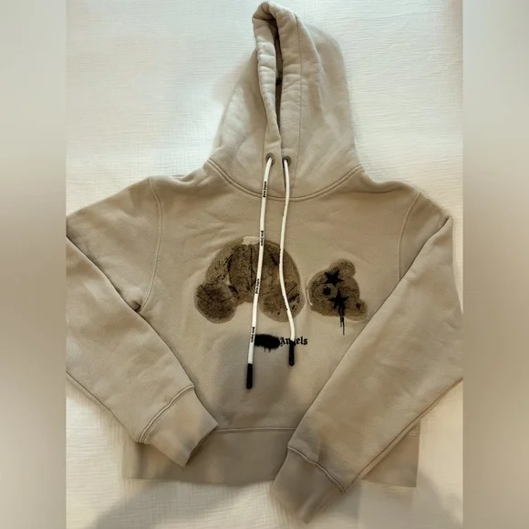 Palm Angels Teddy Pint Drawstring Hoodie.